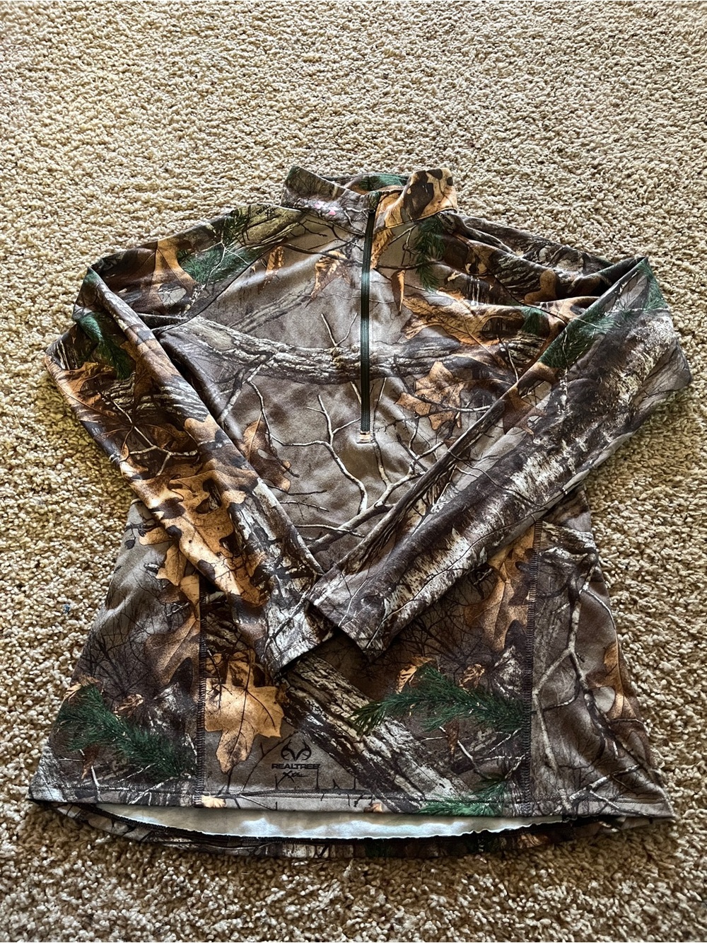 Under Armour Women's Camo Long-Sleeve Quarter-Zip Top - Brown/Green/Gray